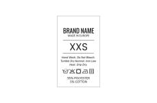 Laundry care textile labels Model TC-M192