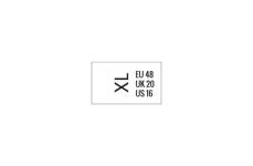 Clothing size labels Model TC-M225