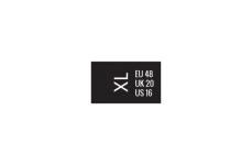 Clothing size labels Model TC-M226