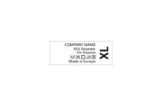 Laundry care textile labels Model TC-M403