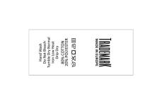 Laundry care textile labels Model TC-M43