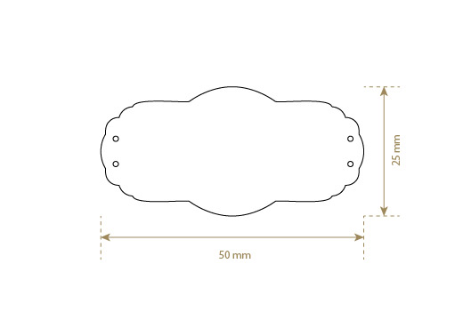 Artificial leather label Model EP-M105