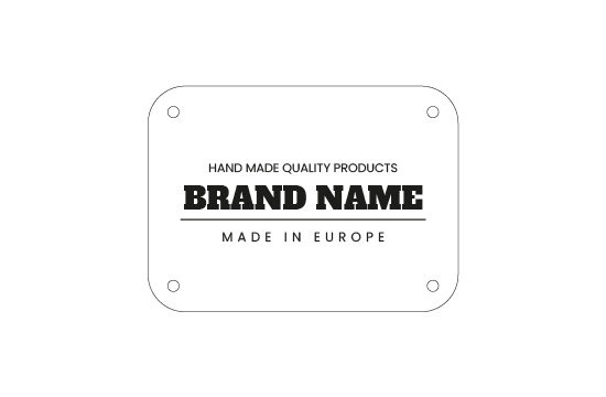 Faux leather label Model EP-M123