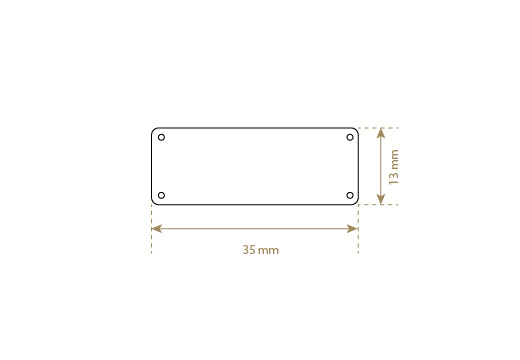 Artificial leather label Model EP-M163