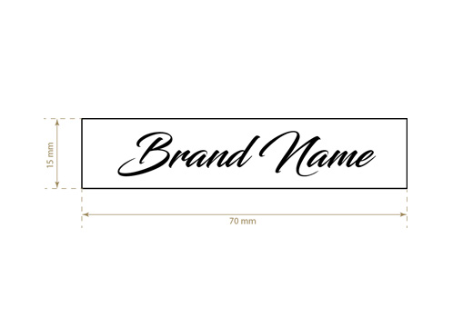 Printed textile label Basic Style Model TL-M1