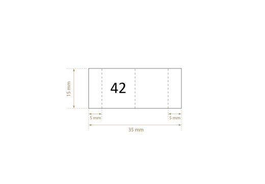 Size label for clothes Model TC-M164