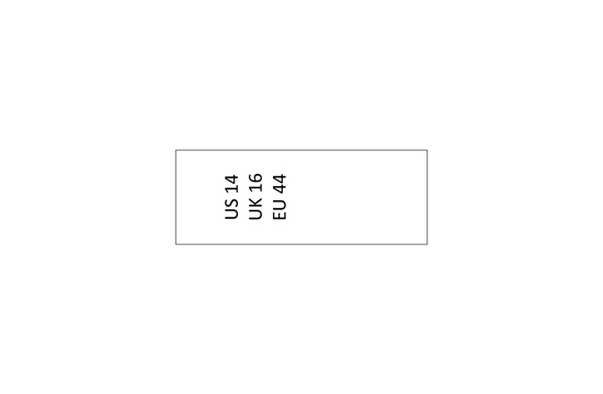 Size label for clothes Model TC-M168