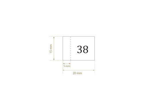Size label for clothes Model TC-M172