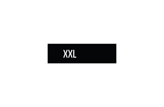 Size label for clothes Model TC-M177