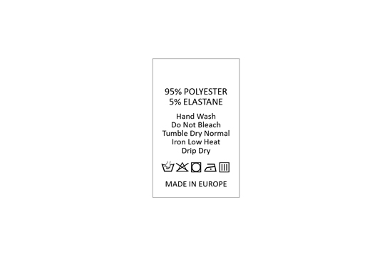 Laundry care label Model TC-M178