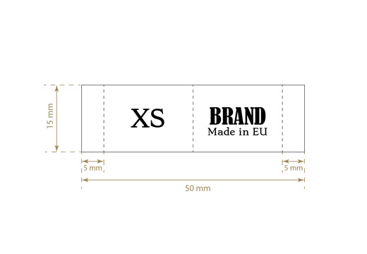 Clothing size label Squat Style Model TL-M18