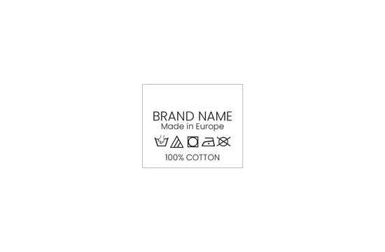 Laundry care label Model TC-M185