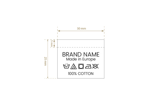 Laundry care label Model TC-M185
