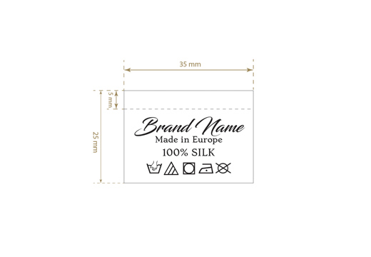 Laundry care label Model TC-M186