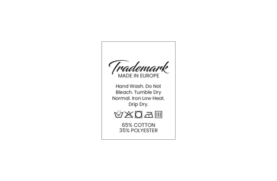 Laundry care label Model TC-M190