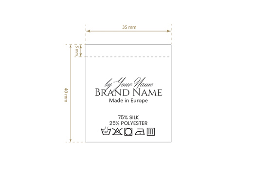 Laundry care label Model TC-M195