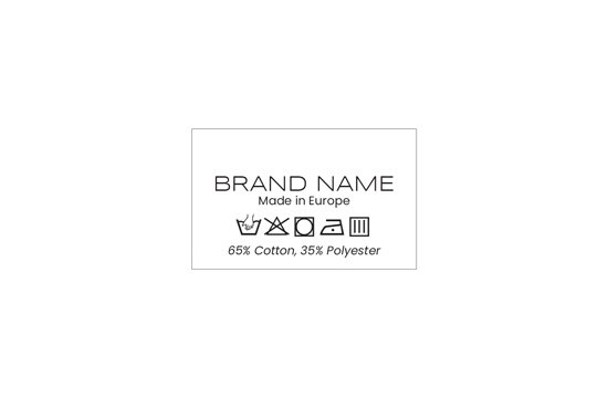 Laundry care label Model TC-M198