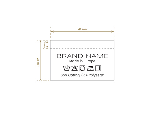 Laundry care label Model TC-M198