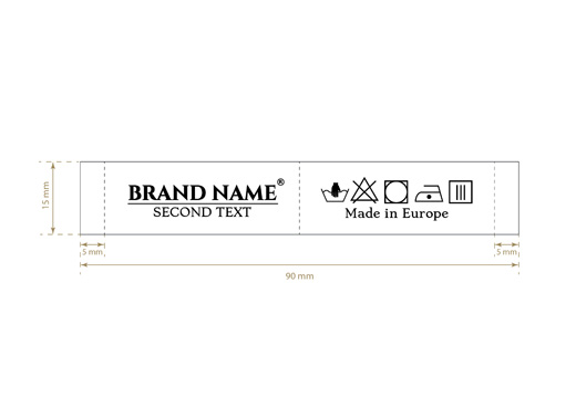 Fabric label Model TL-M61