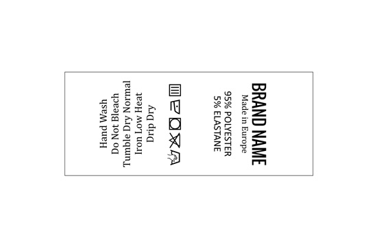 Laundry care label Model TC-M25