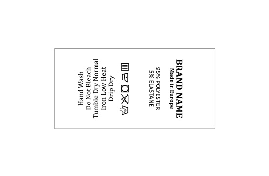 Laundry care label Model TC-M30