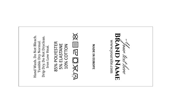 Laundry care label Model TC-M338