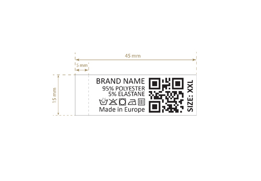 Laundry care label Model TC-M401