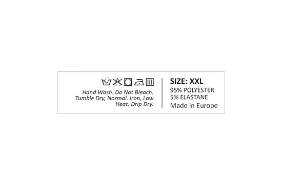 Laundry care label Model TC-M402