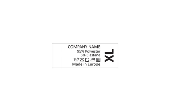 Laundry care label Model TC-M403