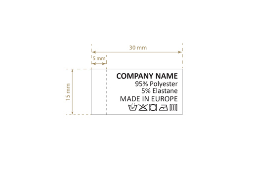 Laundry care label Model TC-M404