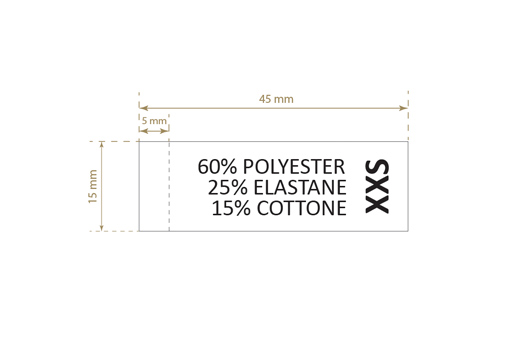 Laundry care label Model TC-M406