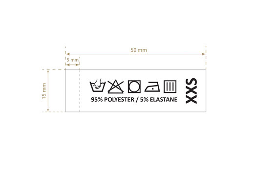 Laundry care label Model TC-M408