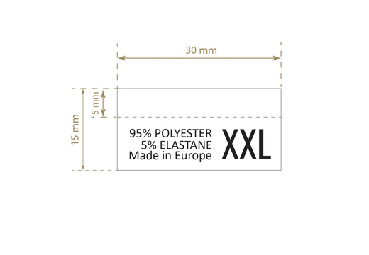 Laundry care label Model TC-M409