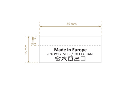 Laundry care label Model TC-M410