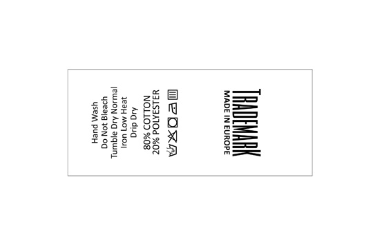 Laundry care label Model TC-M43
