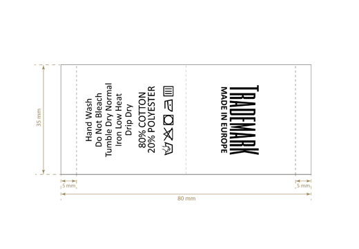 Laundry care label Model TC-M43
