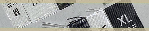 Size label for clothes Model TC-M170